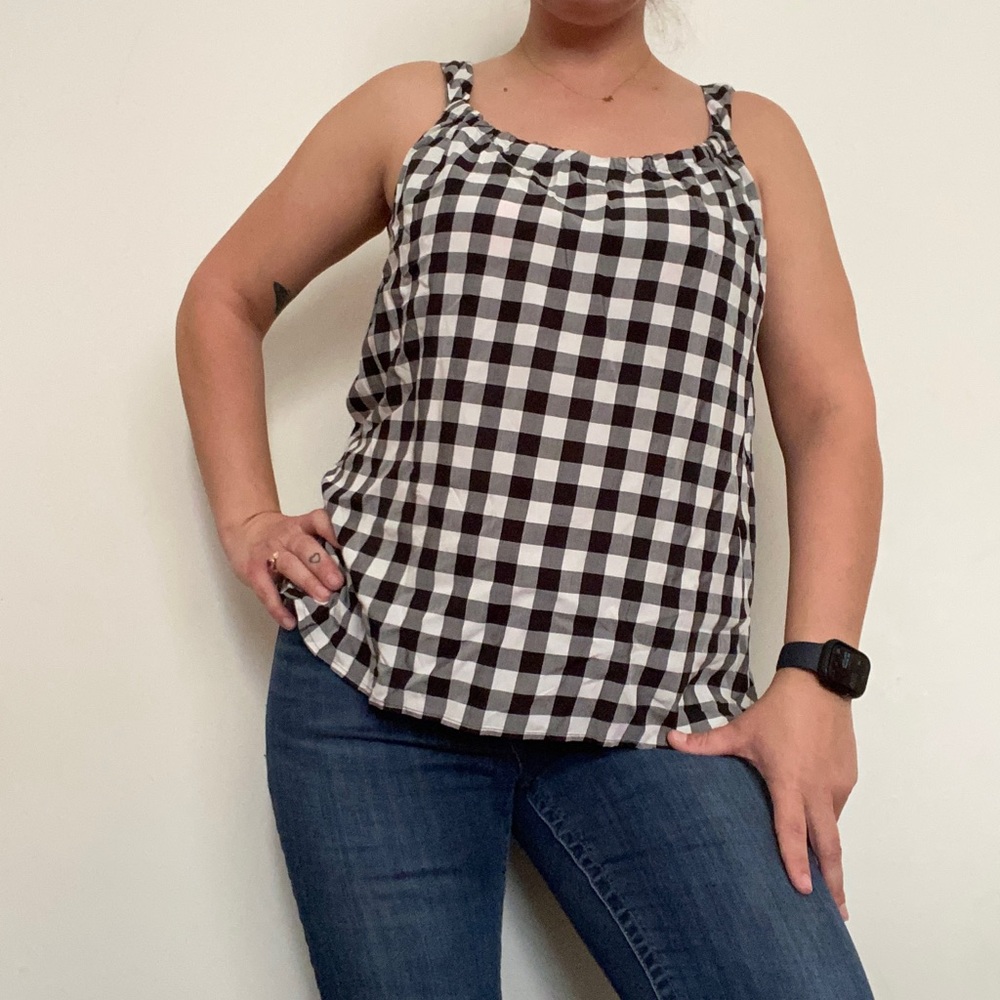 LOFT PLAID TANK - NEW WITH TAGS - size Medium